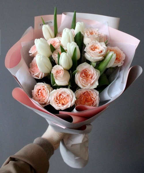 Тюльпан Розы Букет Фото