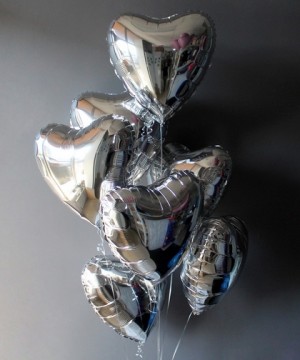 Серебряные наборы воздушных шаров №18 фото 6  от интернет-магазина FASHION FLOWERS