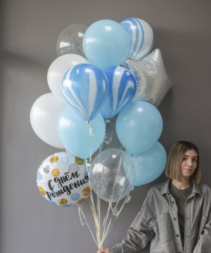 Голубые наборы воздушных шаров №44 фото 2  от интернет-магазина FASHION FLOWERS