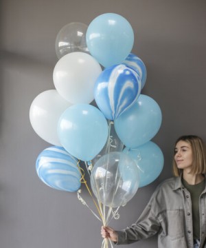 Голубые наборы воздушных шаров №44 фото 3  от интернет-магазина FASHION FLOWERS