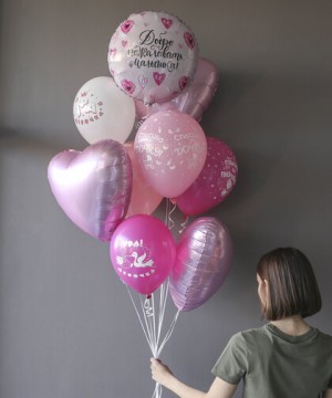 Детские наборы воздушных шаров на выписку фото 1  от интернет-магазина FASHION FLOWERS