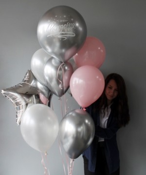 Розовые наборы воздушных шаров №24 фото 3  от интернет-магазина FASHION FLOWERS