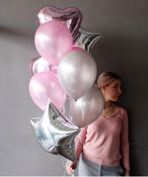 Розовые наборы воздушных шаров №24