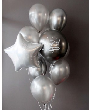 Серебряные наборы воздушных шаров №18 фото 2  от интернет-магазина FASHION FLOWERS