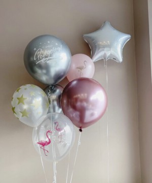 Розовые наборы воздушных шаров №24 фото 4  от интернет-магазина FASHION FLOWERS