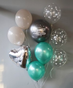 Серебряные наборы воздушных шаров №18 фото 7  от интернет-магазина FASHION FLOWERS