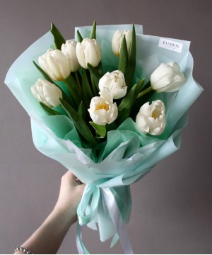 Белые тюльпаны Роял 9шт. №2762
