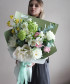 Авторский букет с амариллисом Арктик нимф №5657