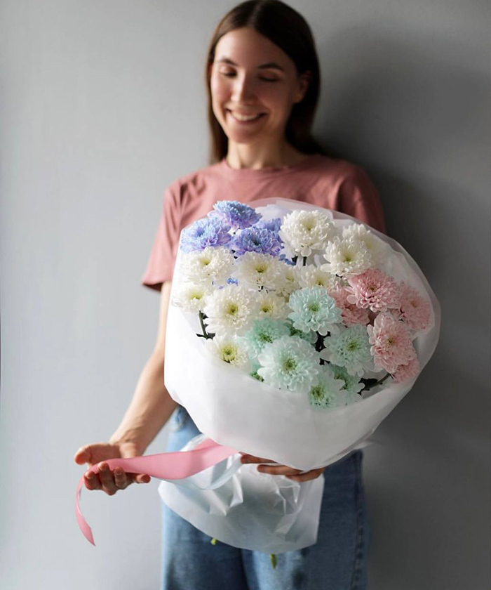 5 акварельных хризантем №2436