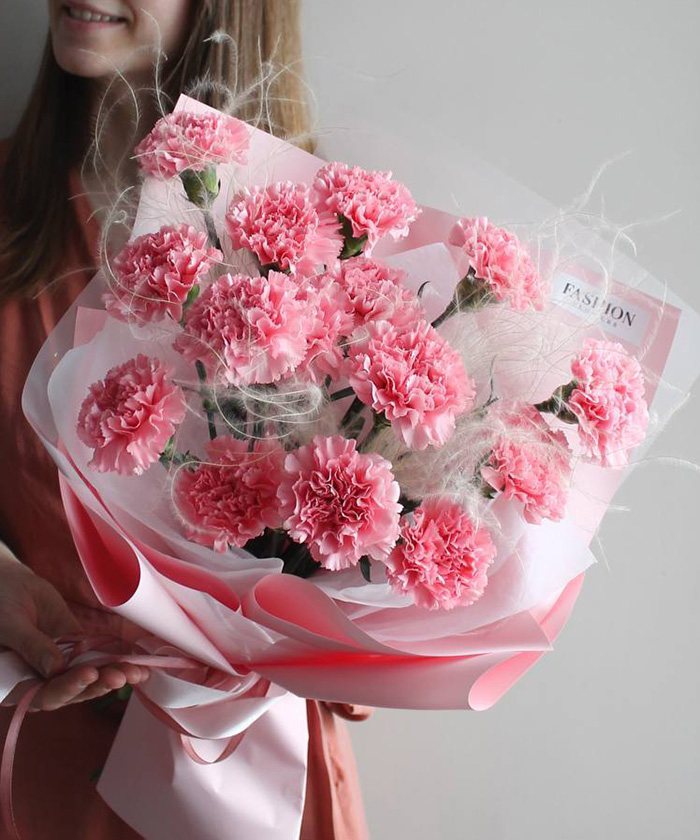 15 диантусов в букете 