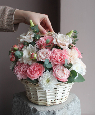 "Ваниль" корзина с сезонным составом №3430 "Ваниль" корзина с сезонным составом №3430