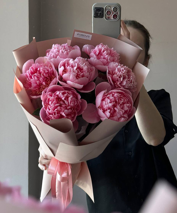 7 пионов Этчед сальмон №3462