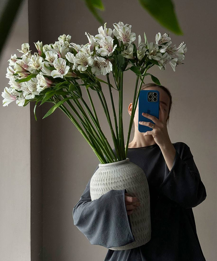 Альстромерия белая и кремовая, в ассортименте, поштучно