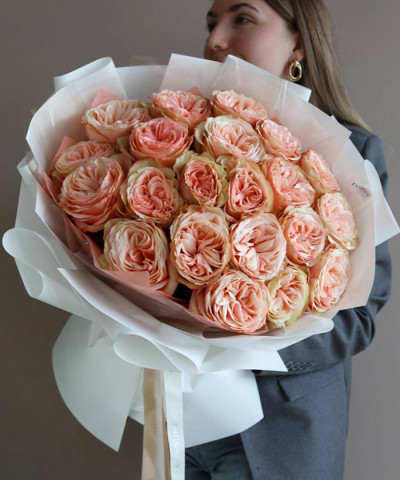 21 персиковая роза Кахала №3437