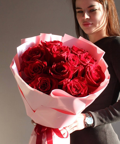 11 красных роз Эксплорер №3129