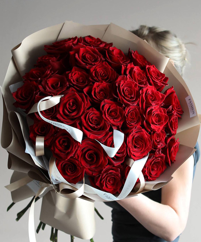 37 красных роз Эксплорер №7457