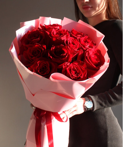 11 красных роз Эксплорер №3129