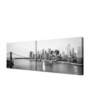 Картина модульная на холсте с подрамником "Мост на Манхеттен" 150*50 см фото 1  от интернет-магазина FASHION FLOWERS