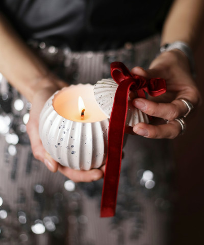 Жемчужная интерьерная свеча, 1шт.