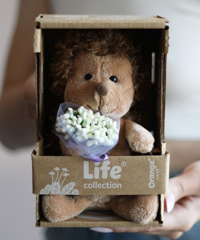 Ёжик-Колюнчик Маленькая радость, 15 см мягкая игрушка