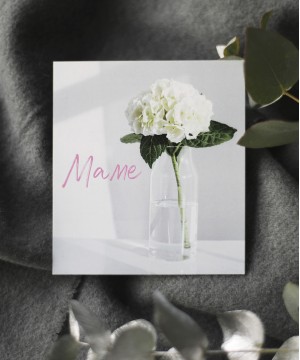 "Маме" открытка Гортензия