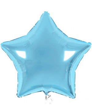 Шар фольга звезда 18" голубой металл