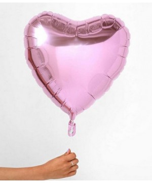 Шар фольга сердце 18" розовый  Glam металл
