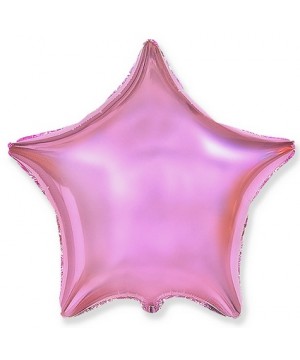 Шар фольга звезда 18" розовый металл