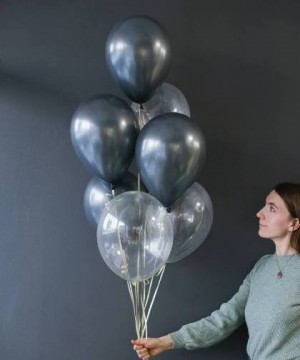 Серебряные наборы воздушных шаров №18 фото 5  от интернет-магазина FASHION FLOWERS